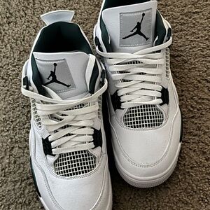 Jordan Men's White and Dark Green Sneakers